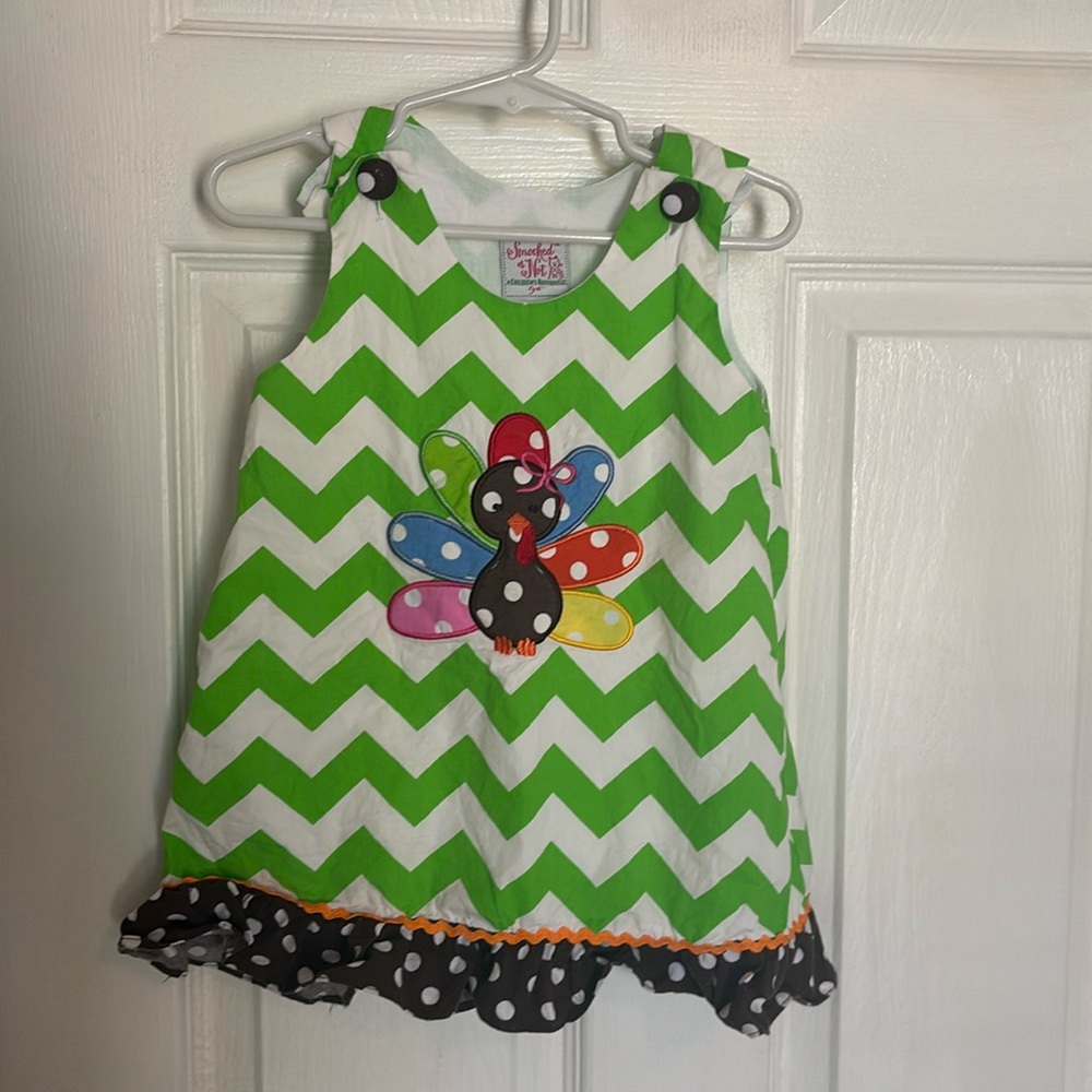 Cute turkey dress! 2T. Sleeveless. Bright & colorful. Perfect for Thanksgiving!